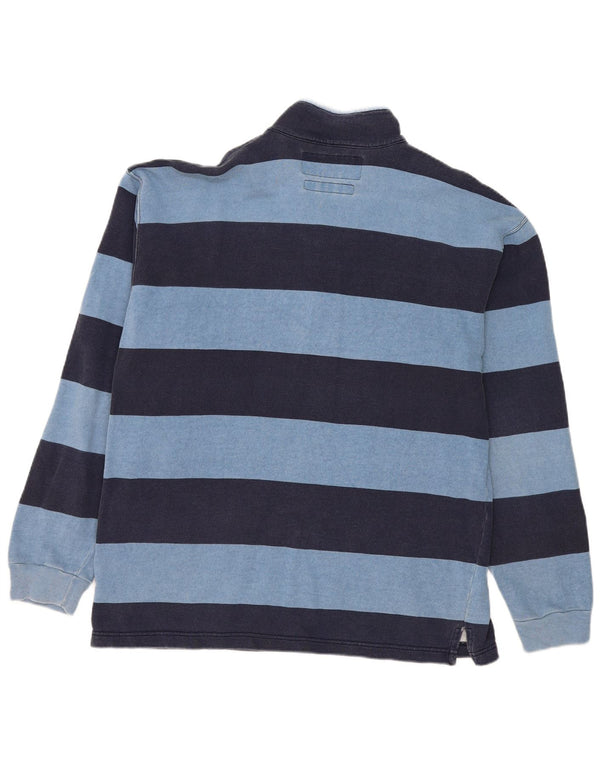 Invicta Herren-Sweatshirt mit Reißverschluss, XL, blau gestreift, Baumwolle