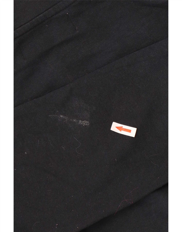 Kappa Womens Graphic Trainingsanzug Top Jacke UK 14 Große schwarze Baumwolle