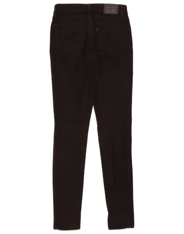 LEVI'S Damen 711 Skinny Jeans W26 L30 Schwarze Baumwolle