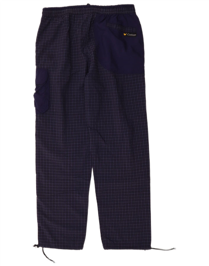 Bailo Herren-Cargohose, gerade, XL, marineblau, kariert, Polyamid