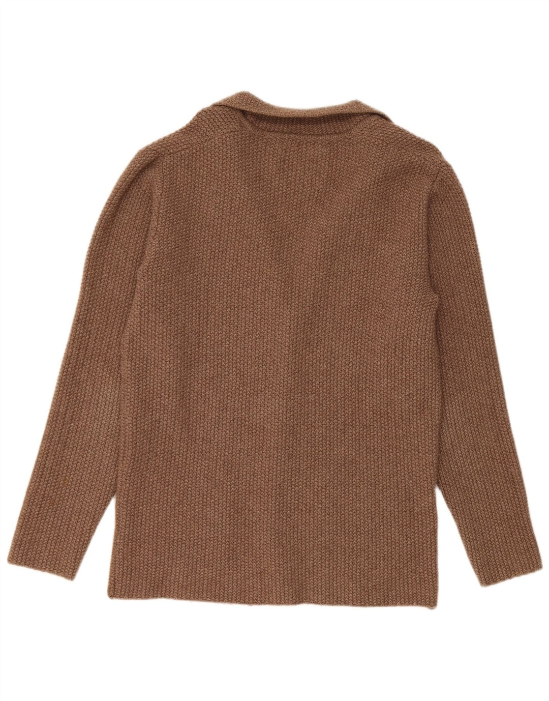 Sun68 Herren-Strickjacke aus mittelbrauner Wolle