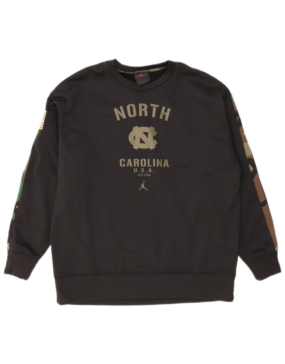 JORDAN Herren North Carolina Sweatshirt Pullover Medium Schwarz Camouflage