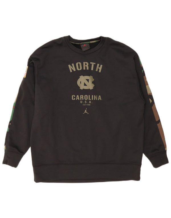 JORDAN Herren North Carolina Sweatshirt Pullover Medium Schwarz Camouflage