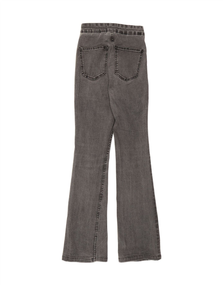 Zara Damen High Rise Flared Jeans EU 34 2XS W24 L31 Grau