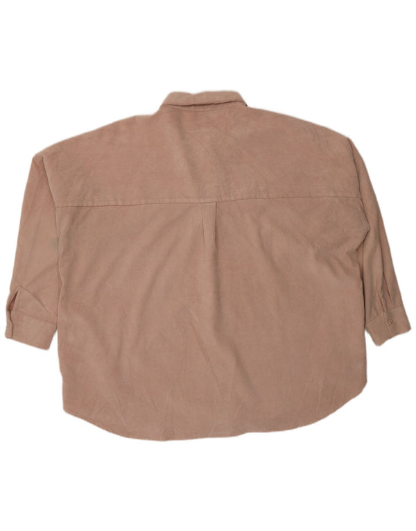 Zara Damen Übergroßes Cordhemd UK 18 XL Rosa