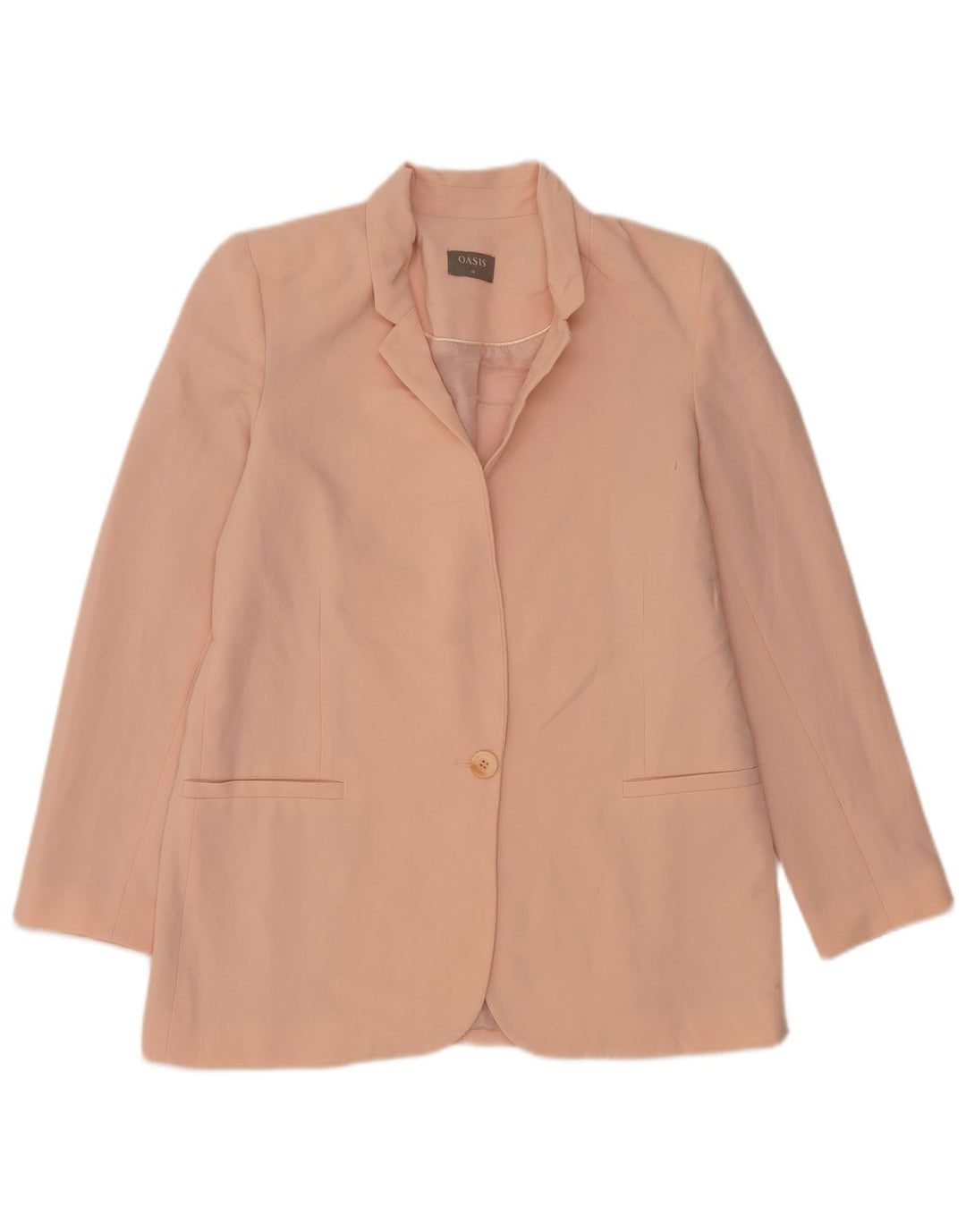 Oasis Damen-Blazerjacke mit 1 Knopf, Gr. 10, Größe S, Rosa, Polyester