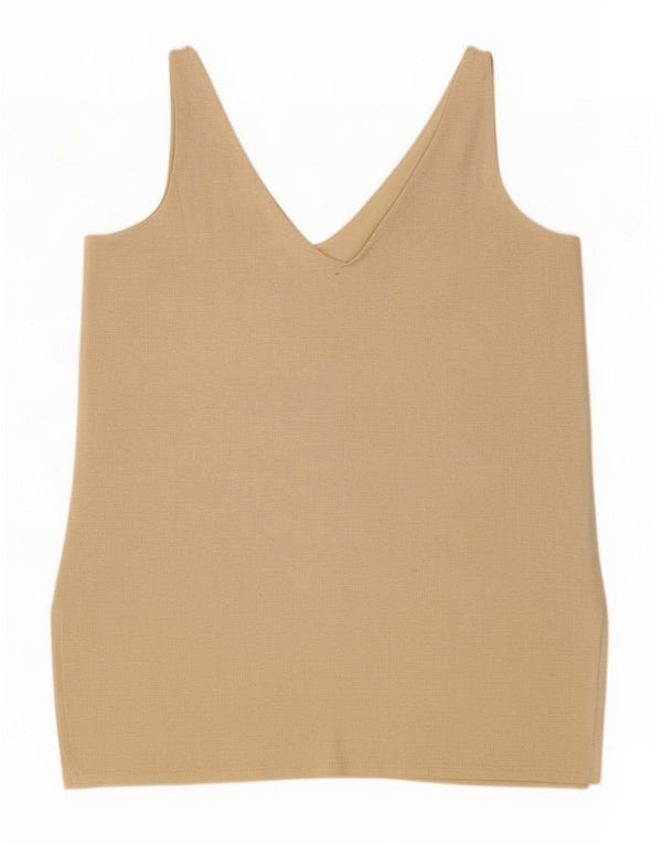 Marks & Spencer Damen Weste Top UK 18 XL Beige Viskose