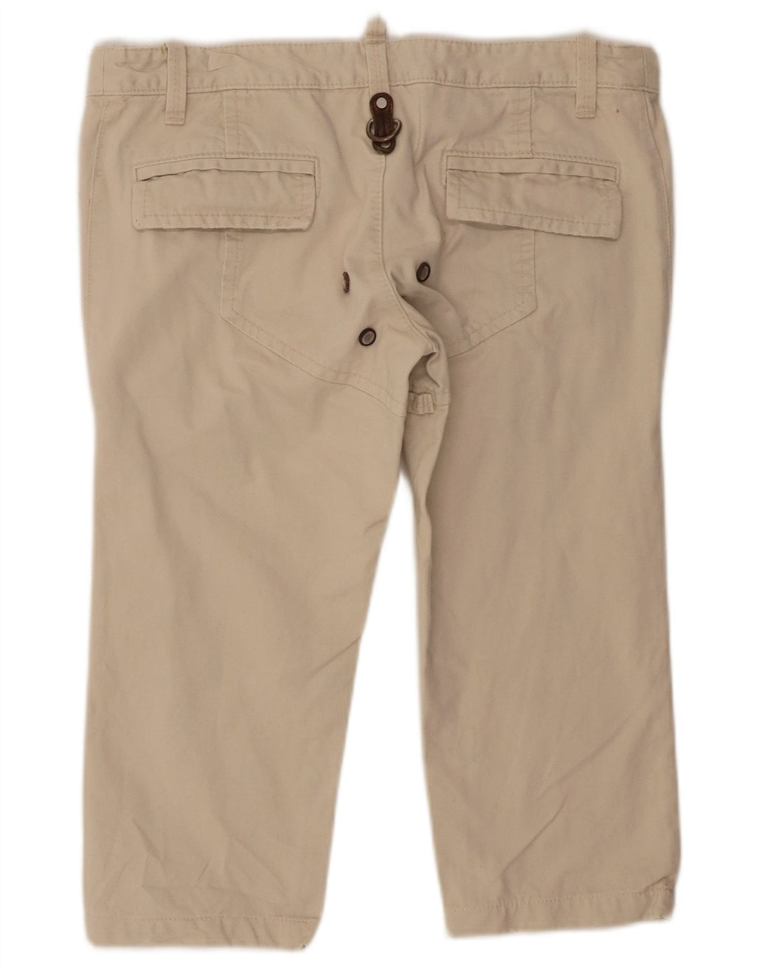 Dsquared2 Herren-Caprihose mit niedriger Taille, IT 44, Mittel W34 L19, Beige, Baumwolle