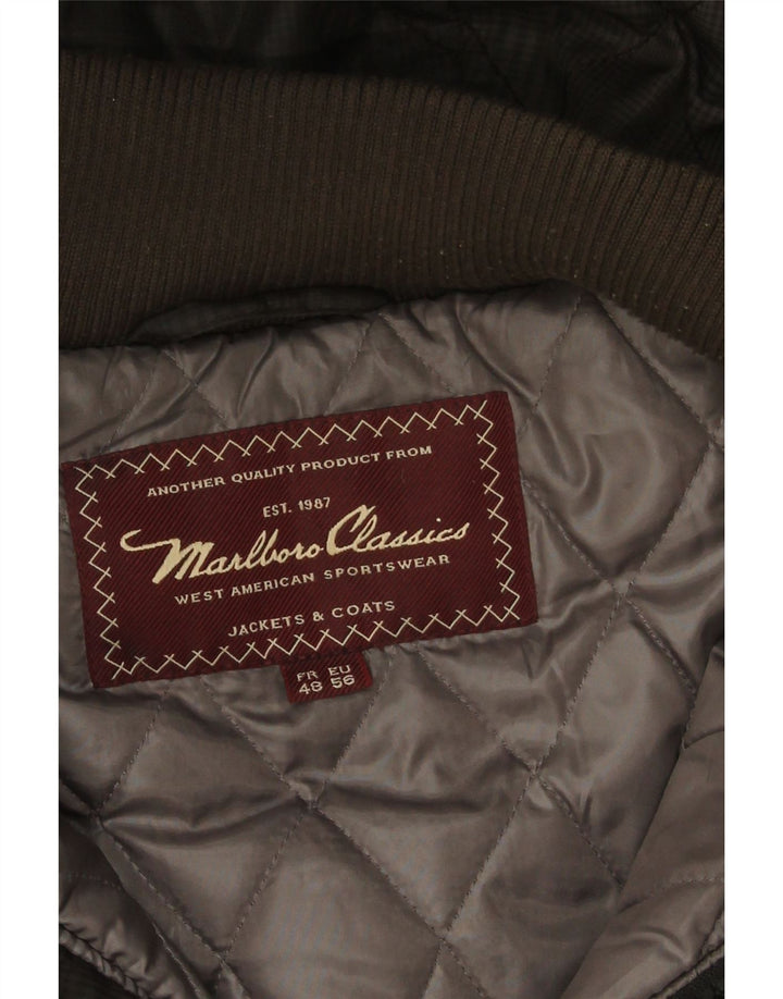 Marlboro Classics Herren-Jacke mit Kapuze, gepolstert, EU 56, 3XL, Grau, Polyester