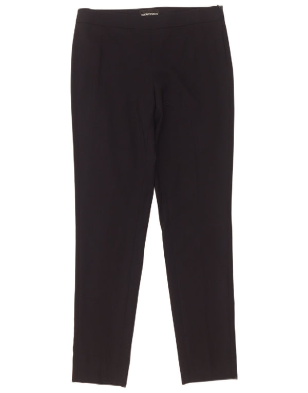 Armani Damen Slim Freizeithose IT 38 XS W28 L29 Schwarze Wolle