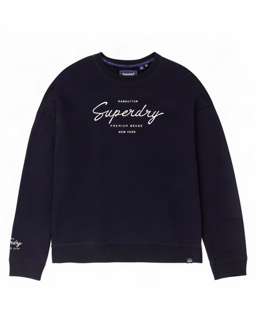 Superdry Grafik-Sweatshirtpullover für Damen, Gr. 8, Marineblau, Viskose