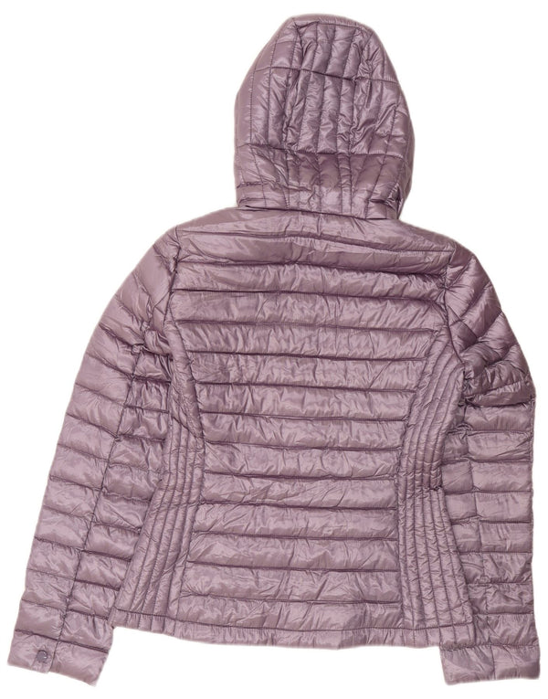 Calvin Klein Damen-Jacke mit Kapuze, gepolstert, UK 10, Größe S, Lila, Polyester
