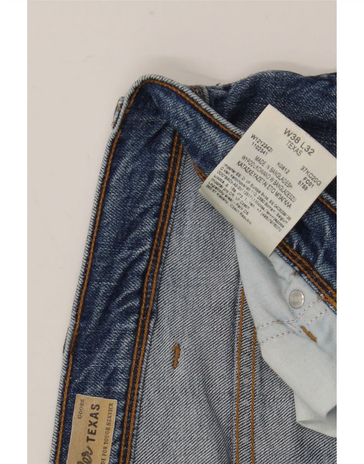 Wrangler Herren Texas Straight Jeans W38 L27 Blaue Baumwolle