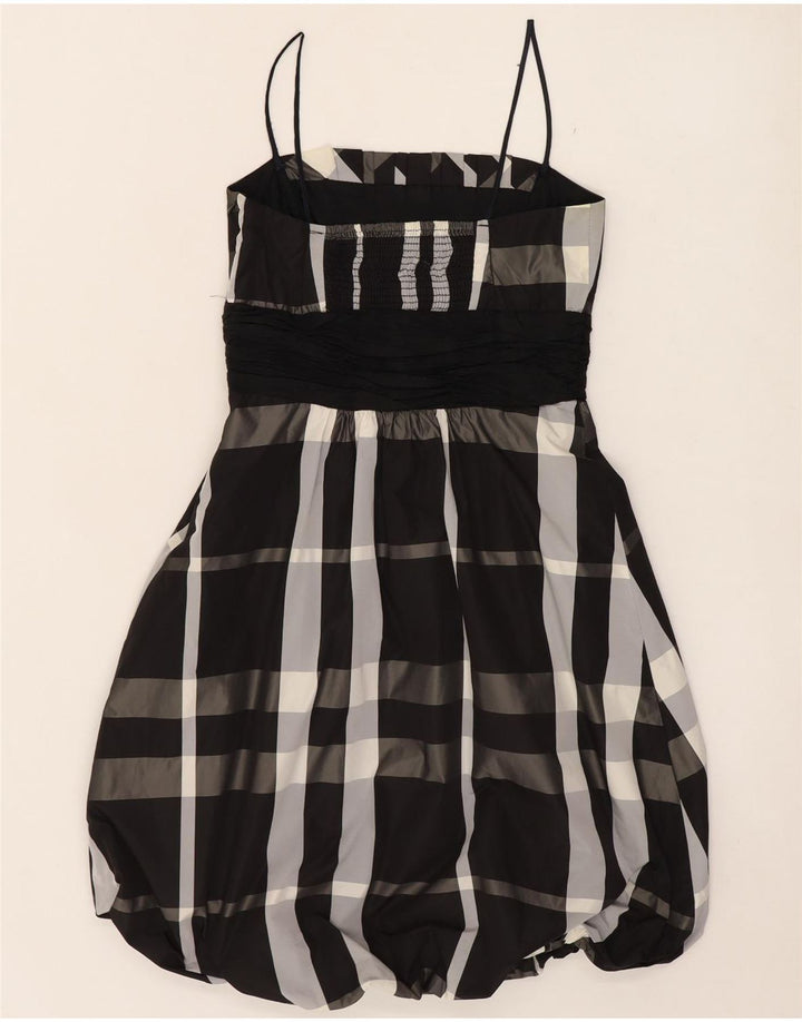 Ärmelloses Bubble-Kleid für Damen von Zara, Größe S, Schwarz, Kariert, Polyester