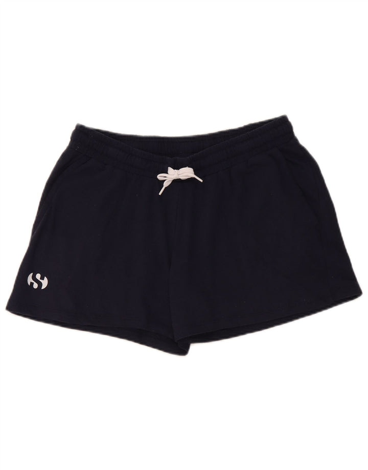 SUPERGA Damen Sportshorts UK 8 Small Marineblaue Baumwolle