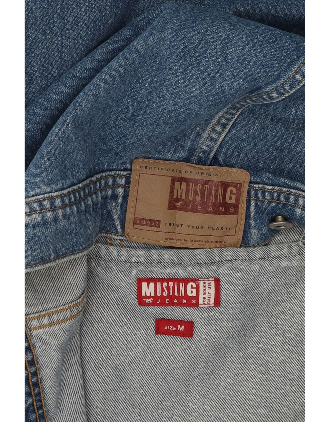 MUSTANG Mens Denim Jacket UK 38 Medium Blue Cotton Vintage Mustang and Second-Hand Mustang from Messina Hembry 