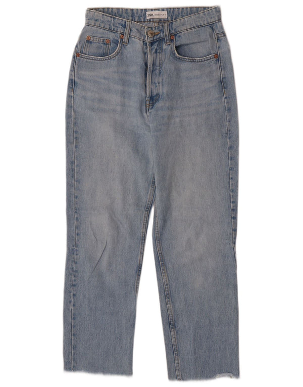Zara Damen Tapered Jeans EU 36 XS W26 L26 Blaue Baumwolle