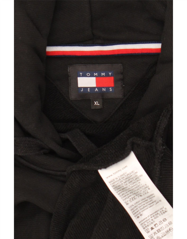 TOMMY HILFIGER Herren Kapuzenpullover XL Schwarz Baumwolle
