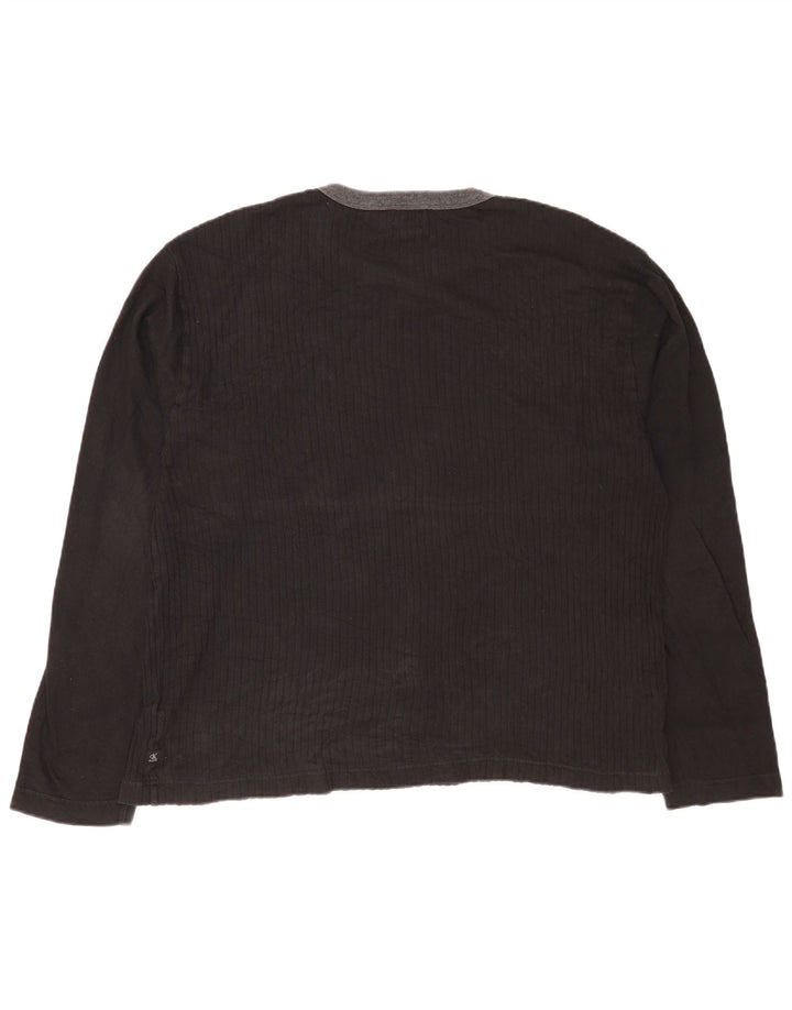 Calvin Klein Jeans Herren Top Langarm 2XL Schwarz Baumwolle