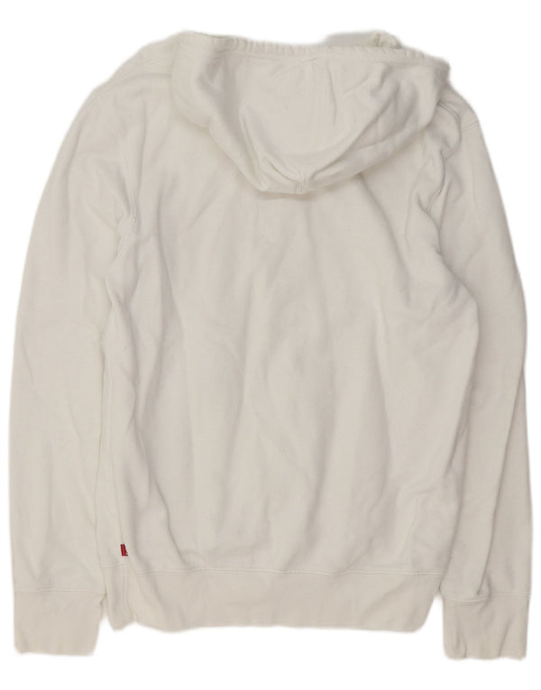 Levi's Mens Graphic Hoodie Jumper Medium White Cotton