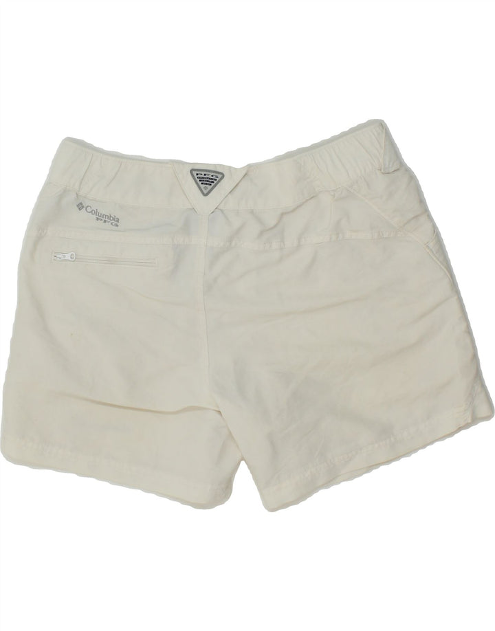 COLUMBIA Womens Omni-Shade Casual Shorts Medium W30 White Nylon Vintage Columbia and Second-Hand Columbia from Messina Hembry 