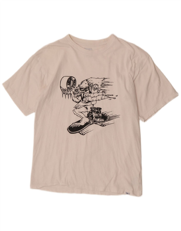 Vans Herren-T-Shirt mit normaler Grafik, mittelweiße Baumwolle