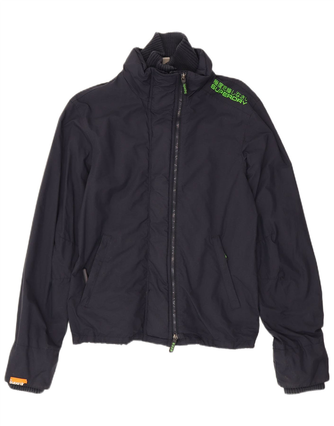 Superdry Herren Regenjacke UK 38 Medium Marineblau Nylon