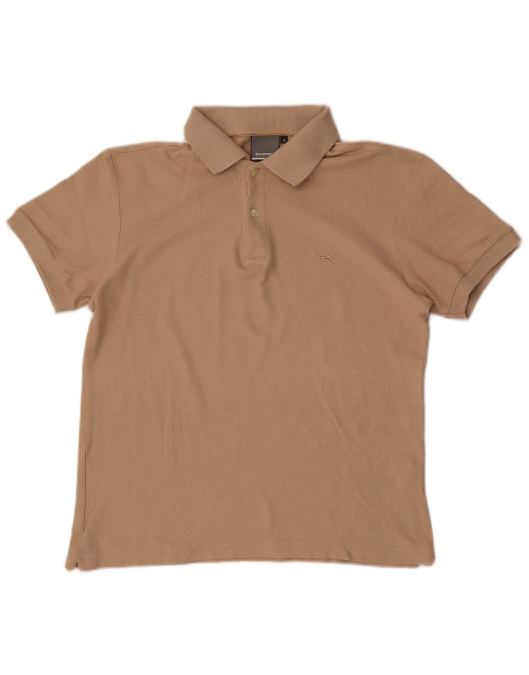 Diadora Herren Poloshirt Small Beige Baumwolle