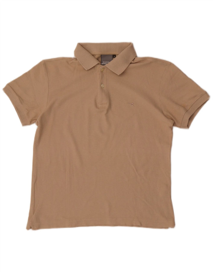 Diadora Herren Poloshirt Small Beige Baumwolle