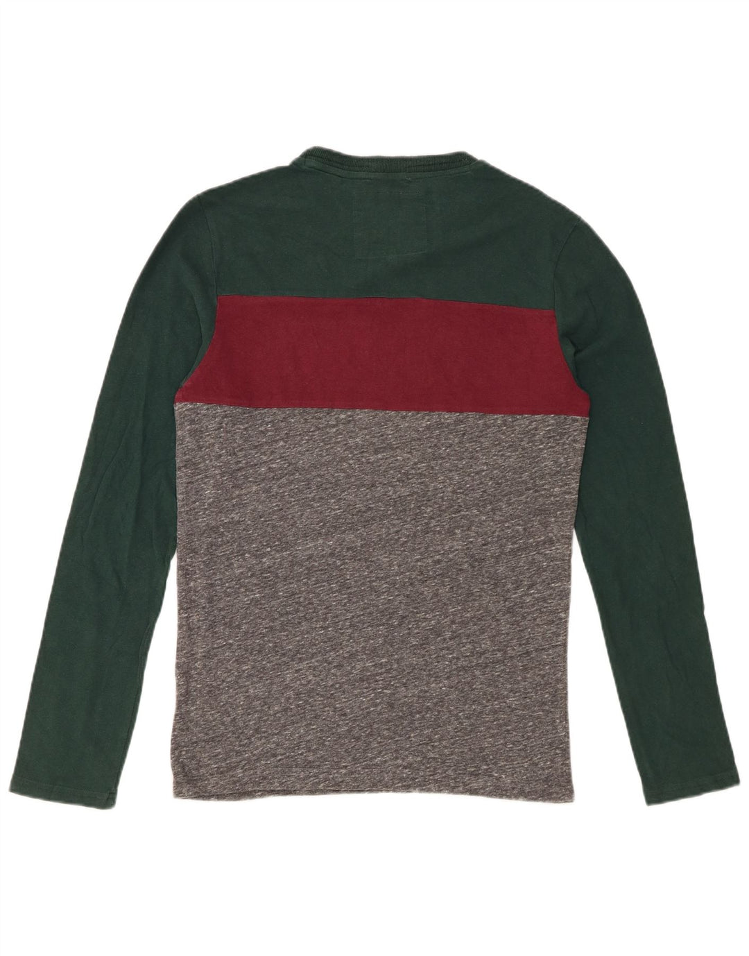 SUPERDRY Herren Grafik-Top mit langen Ärmeln, klein, mehrfarbig, Farbblock