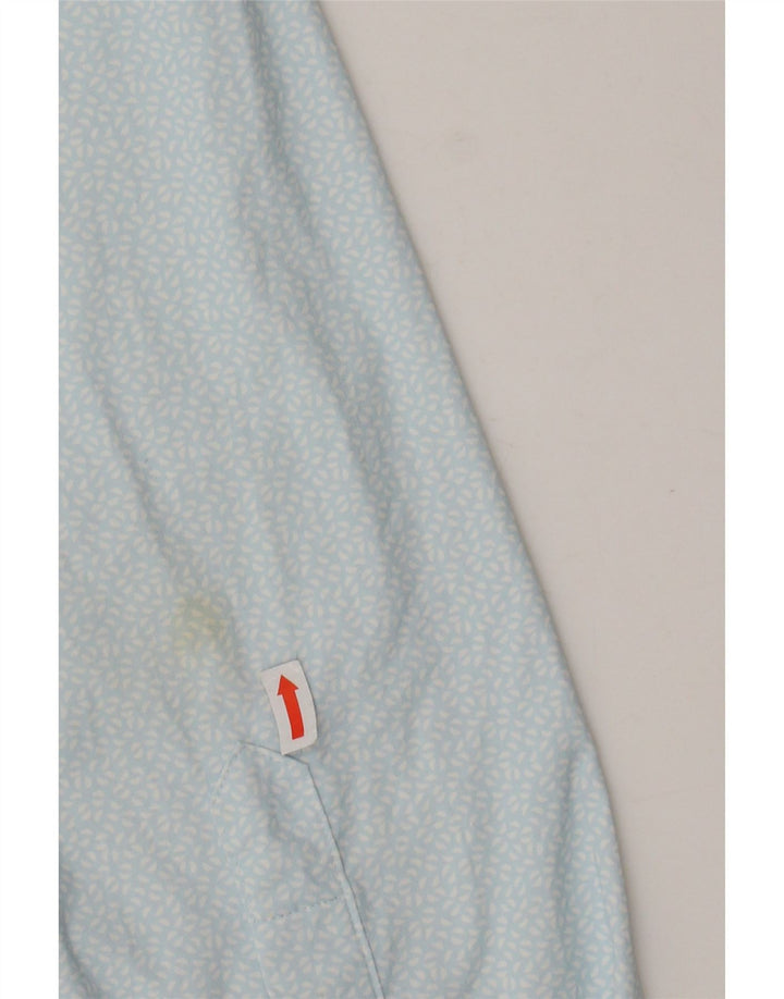 BONOBOS Herren-Hemd mit sportlicher Passform, großes, blau geflecktes Nylon