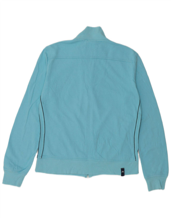 ADIDAS Damen-Trainingsanzug, Top-Jacke, EU 44/46, große blaue Baumwolle