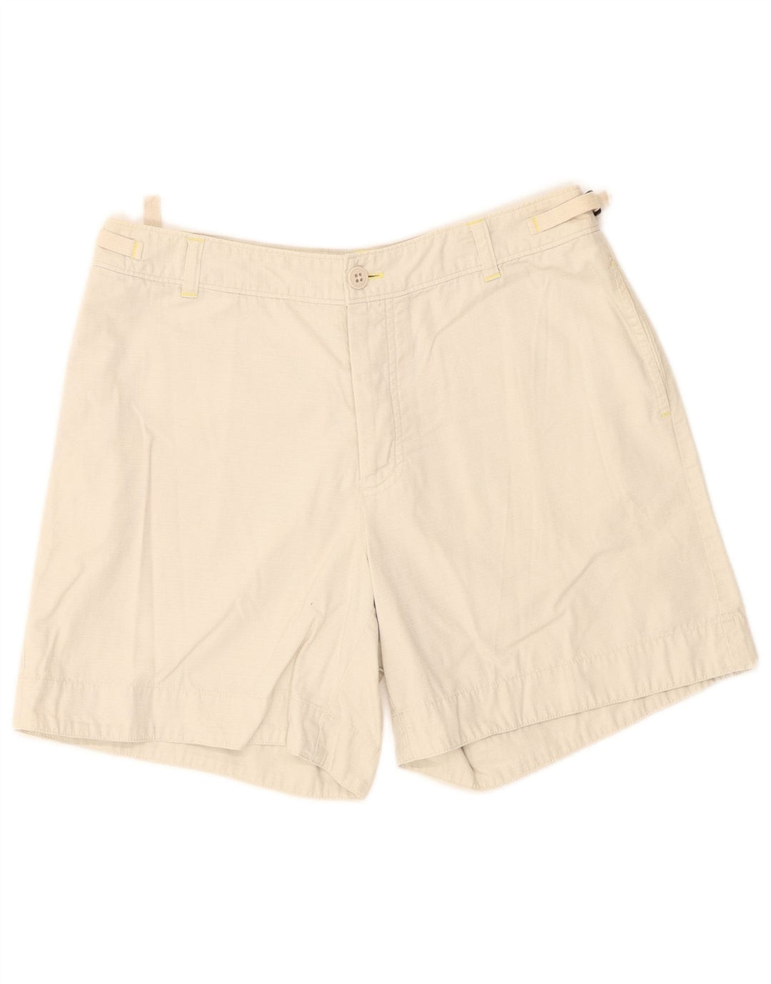 Gap Damen Chino-Shorts US 8 Medium W28 Beige karierte Baumwolle