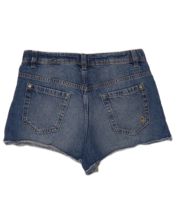 Benetton Denim-Hotpants für Mädchen, 11–12 Jahre, 2XL W26, blaue Baumwolle