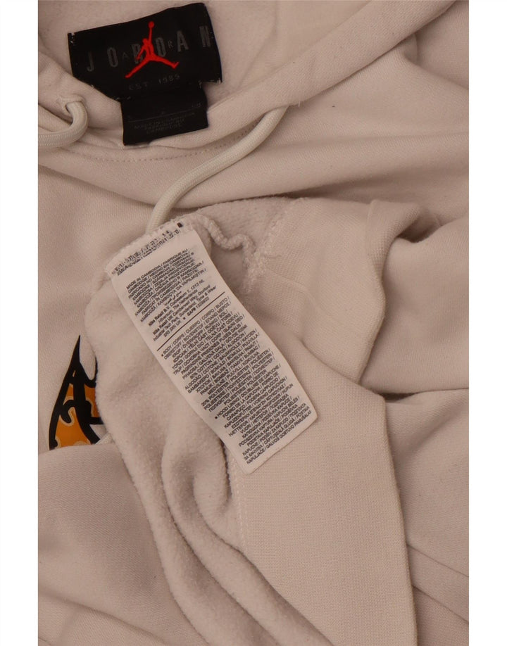 JORDAN Herren-Kapuzenpullover mit lockerer Passform, Grafik, Größe S, cremefarbene Baumwolle