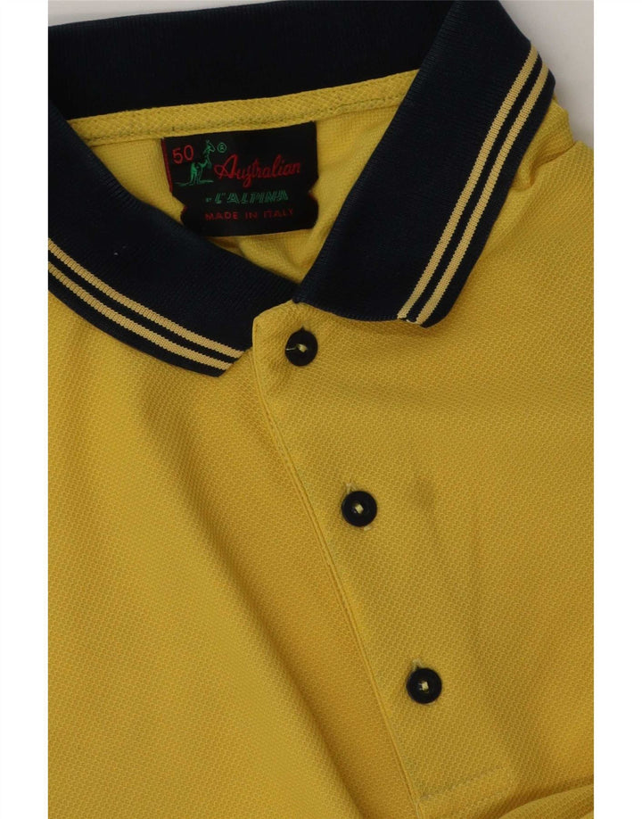 AUSTRALIAN L'ALPINA Herren-Poloshirt aus mittelgelbem Polyester