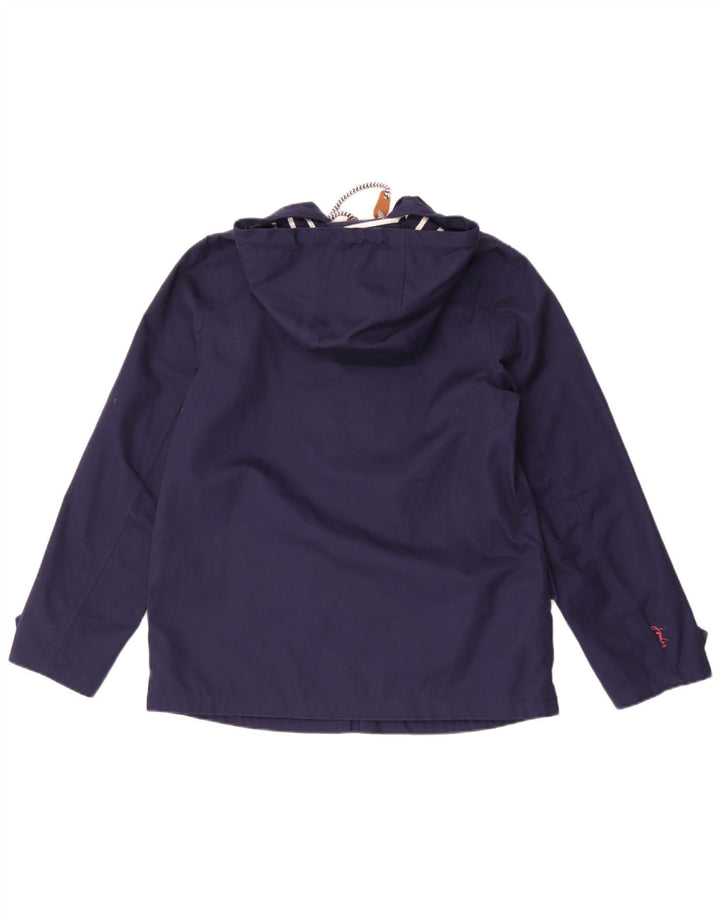 Joules Damen-Regenjacke mit Kapuze, übergroß, UK 10, Größe S, Marineblau, Baumwolle