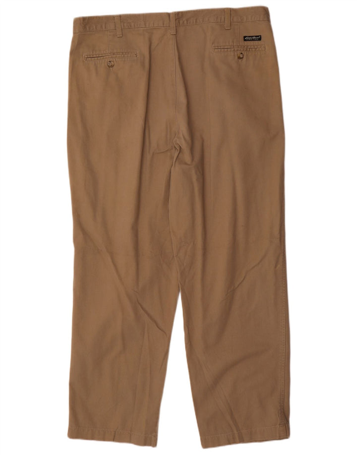 Eddie Bauer Herren Straight Pegged Chinohose W40 L30 Braune Baumwolle