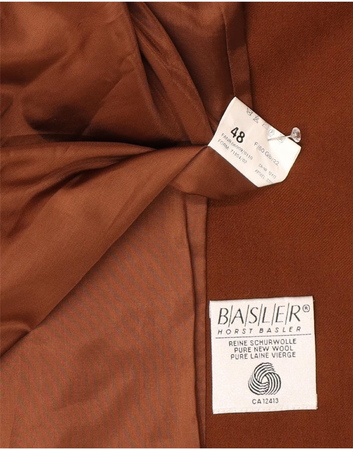 Basler Damen 2-Knopf-Blazerjacke EU 48 2XL Braune Baumwolle
