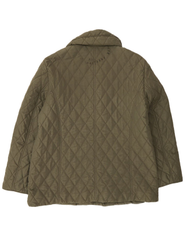 Marks & Spencer Damen Steppjacke UK 16 Large Grün Polyester