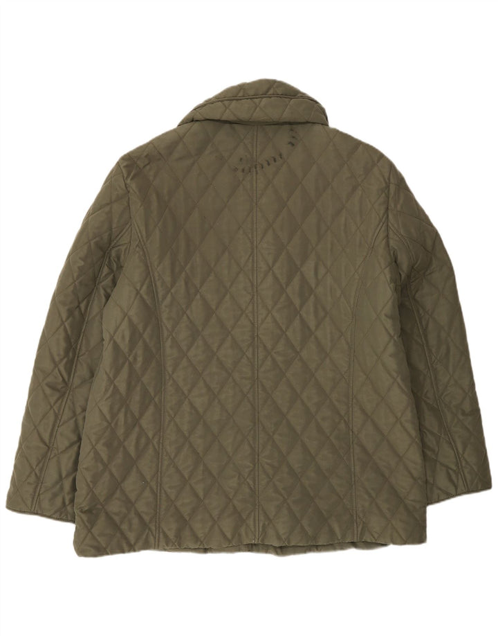 Marks & Spencer Damen Steppjacke UK 16 Large Grün Polyester