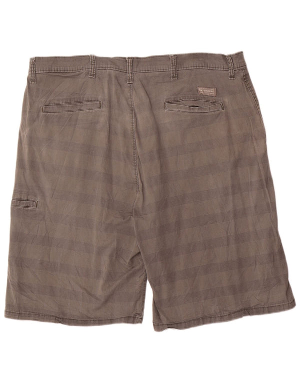 Wrangler Herren Chino-Shorts W40 XL grau gestreift aus Baumwolle