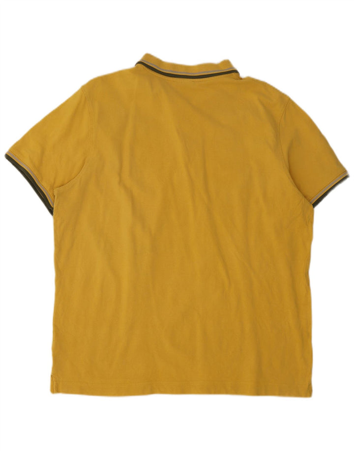 Lotto Herren-Poloshirt, groß, gelb gestreift, Baumwolle