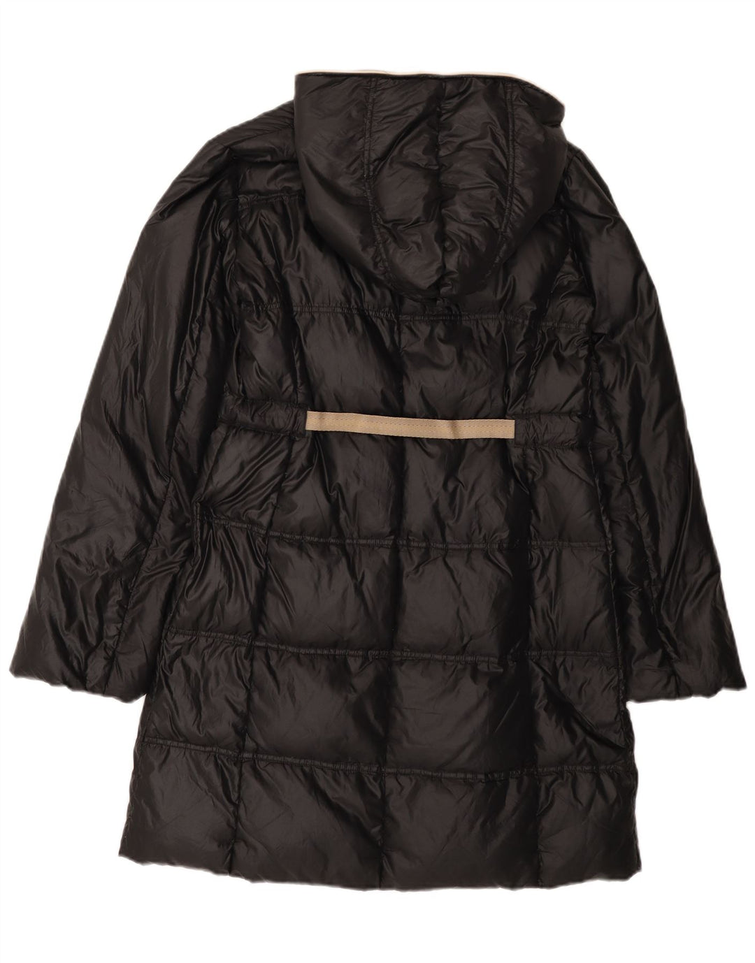 Henry Cottons Wattierter Damenmantel mit Kapuze IT 48 XL Schwarz Polyamid