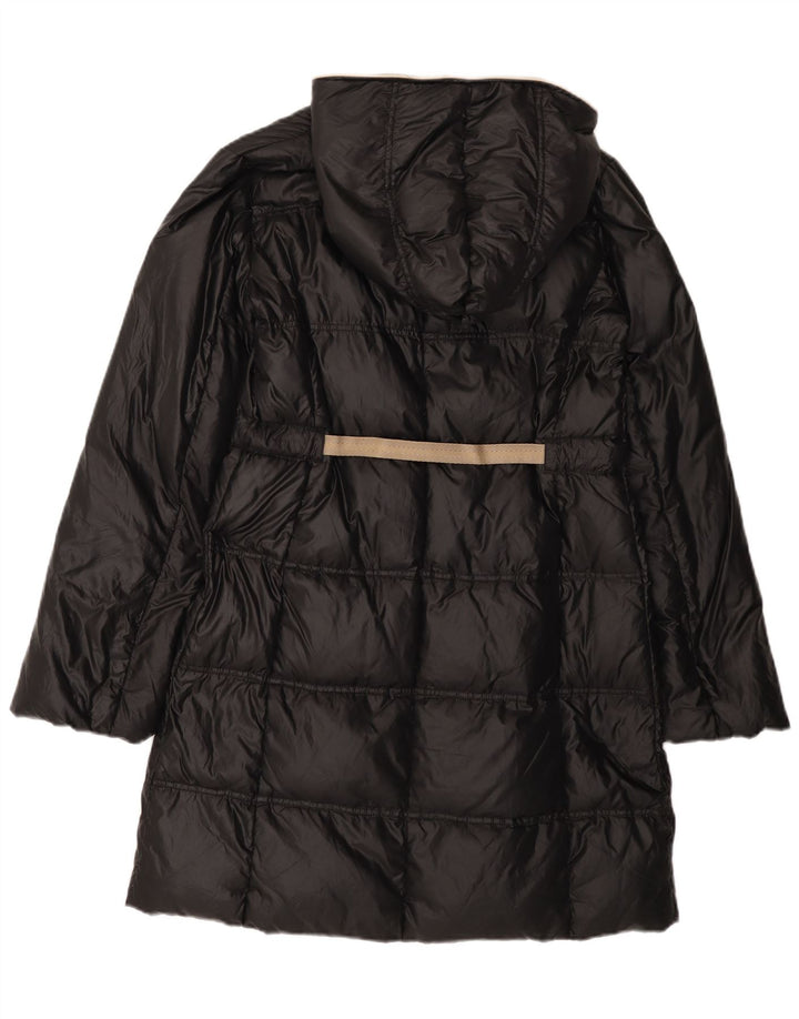 Henry Cottons Wattierter Damenmantel mit Kapuze IT 48 XL Schwarz Polyamid