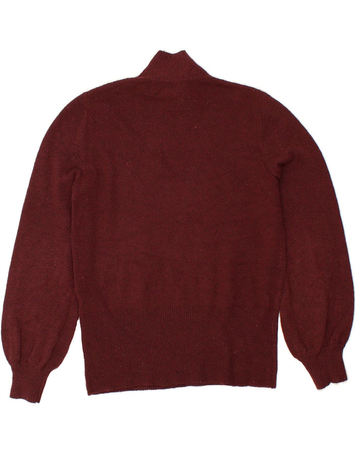 OASIS Womens Turtle Neck Jumper Sweater UK 14 Medium Maroon Polyester Vintage Oasis and Second-Hand Oasis from Messina Hembry 