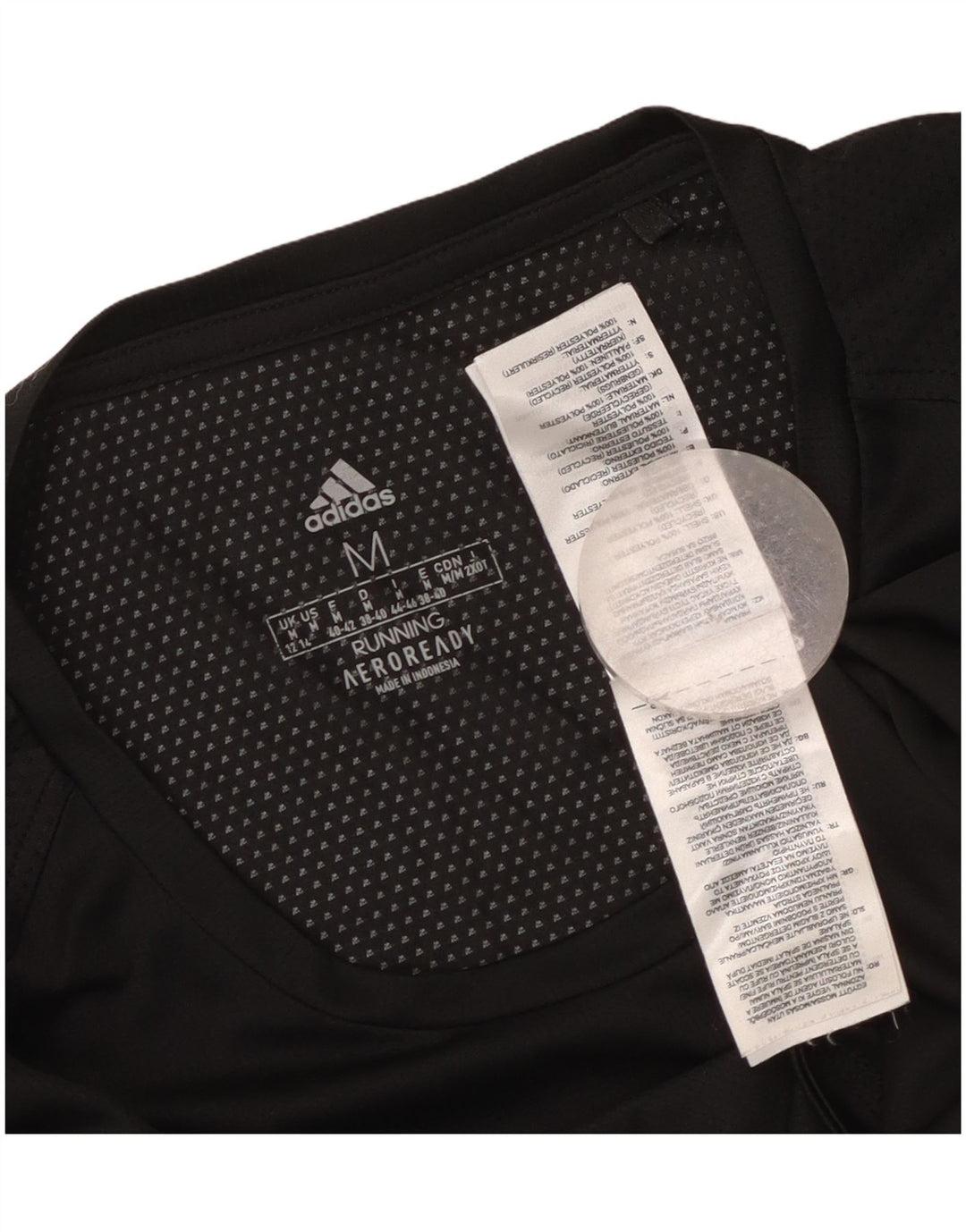 Adidas Damen Aeroready T-Shirt Top UK 12/14 Medium Schwarz Polyester