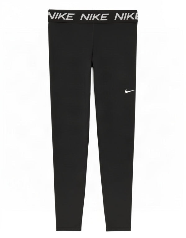 Nike Damen Graphic Leggings UK 14 Large Schwarz