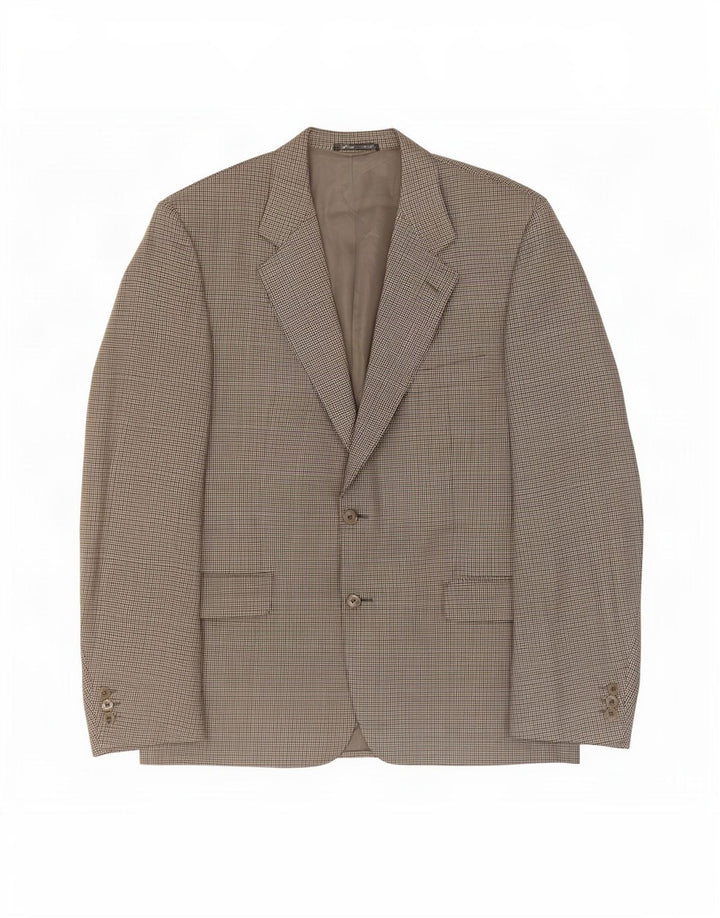 Corneliani Herren 2-Knopf-Blazerjacke IT 54 2XL Grauer Hahnentritt