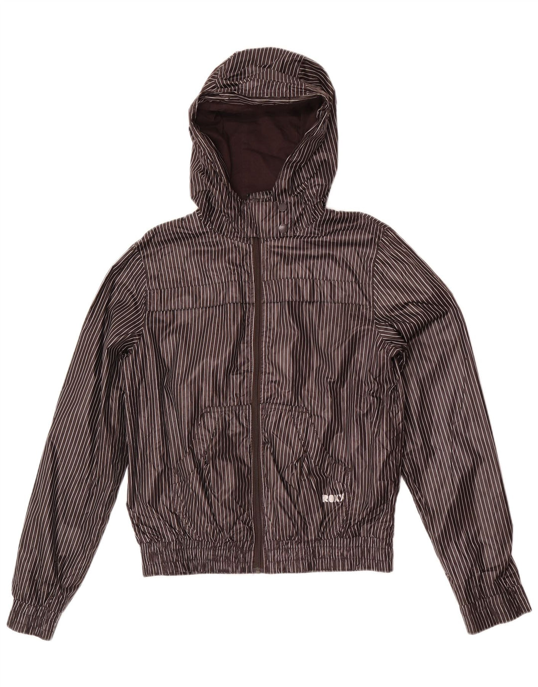 Roxy Damen-Trainingsanzug mit Kapuze, Top-Jacke, UK 18, XL, graues Nadelstreifen-Polyester